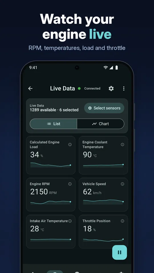 OBD Master Pro live engine data gauges